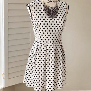 Forever 21 White Black Polka Dot Dress